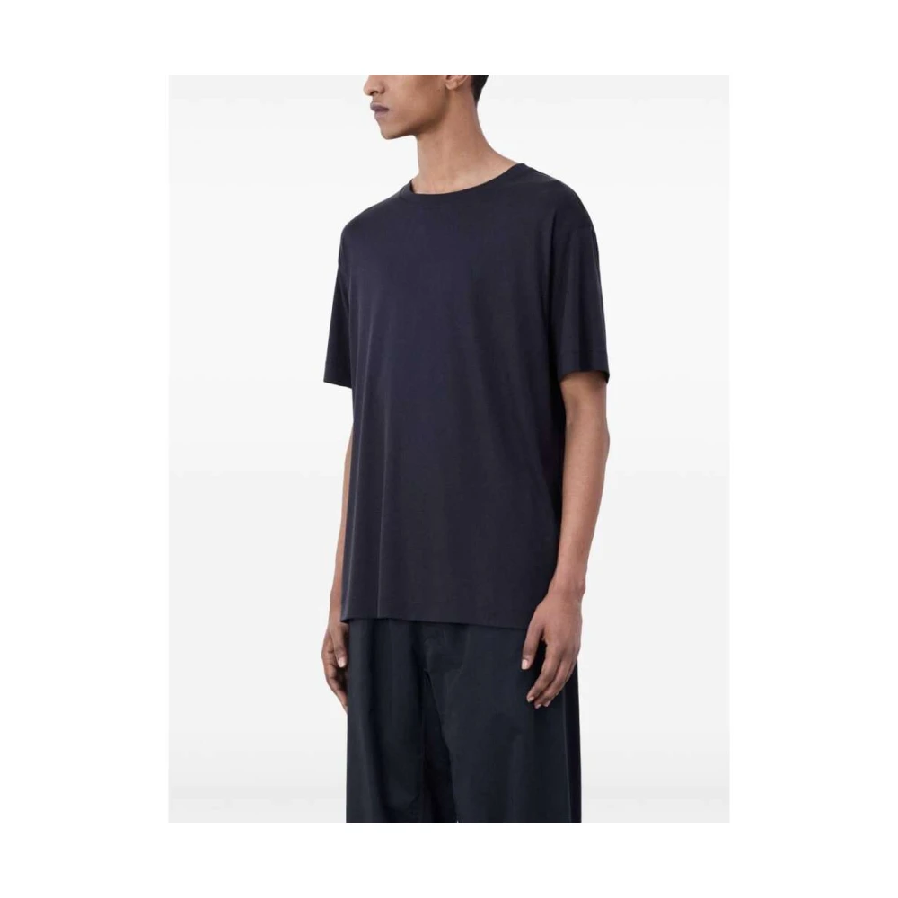 Lemaire Zwart Katoenen Crew Neck T-shirt Black Heren