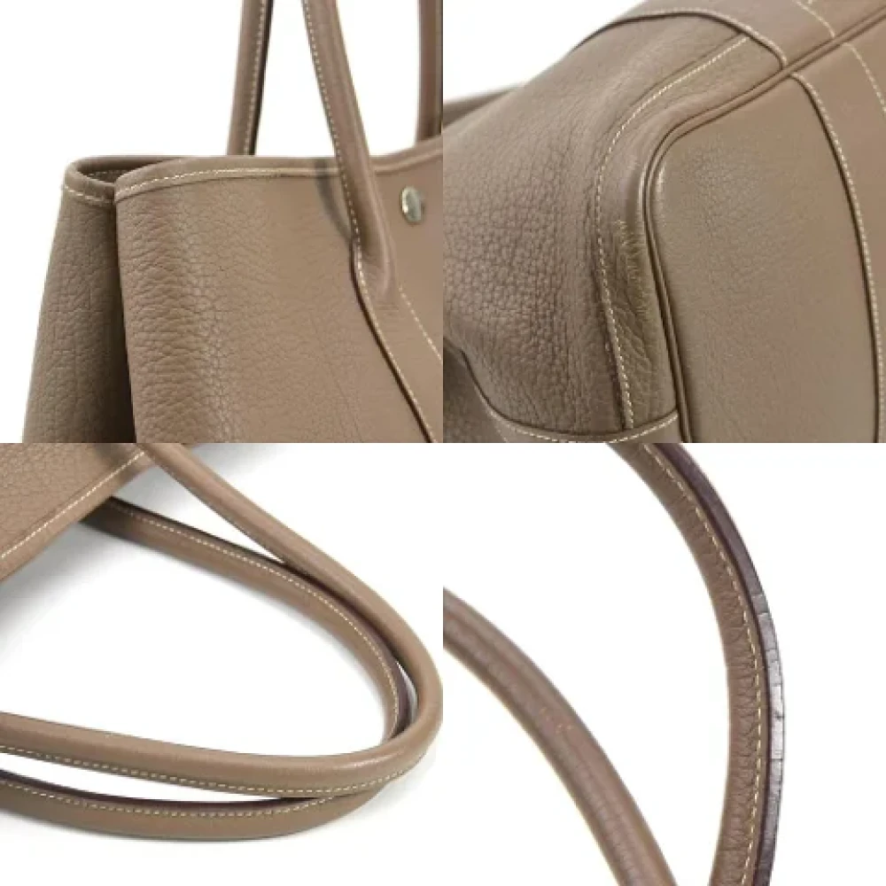 Hermès Vintage Pre-owned Leather handbags Gray Dames