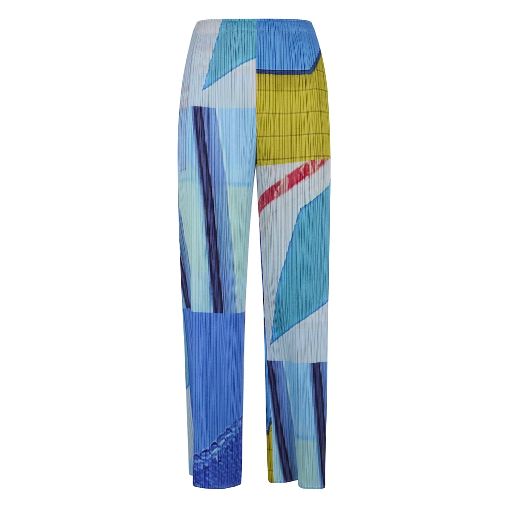 Issey Miyake Women's Multicolor City Collage Trousers - Straight Trousers - L - Trousers