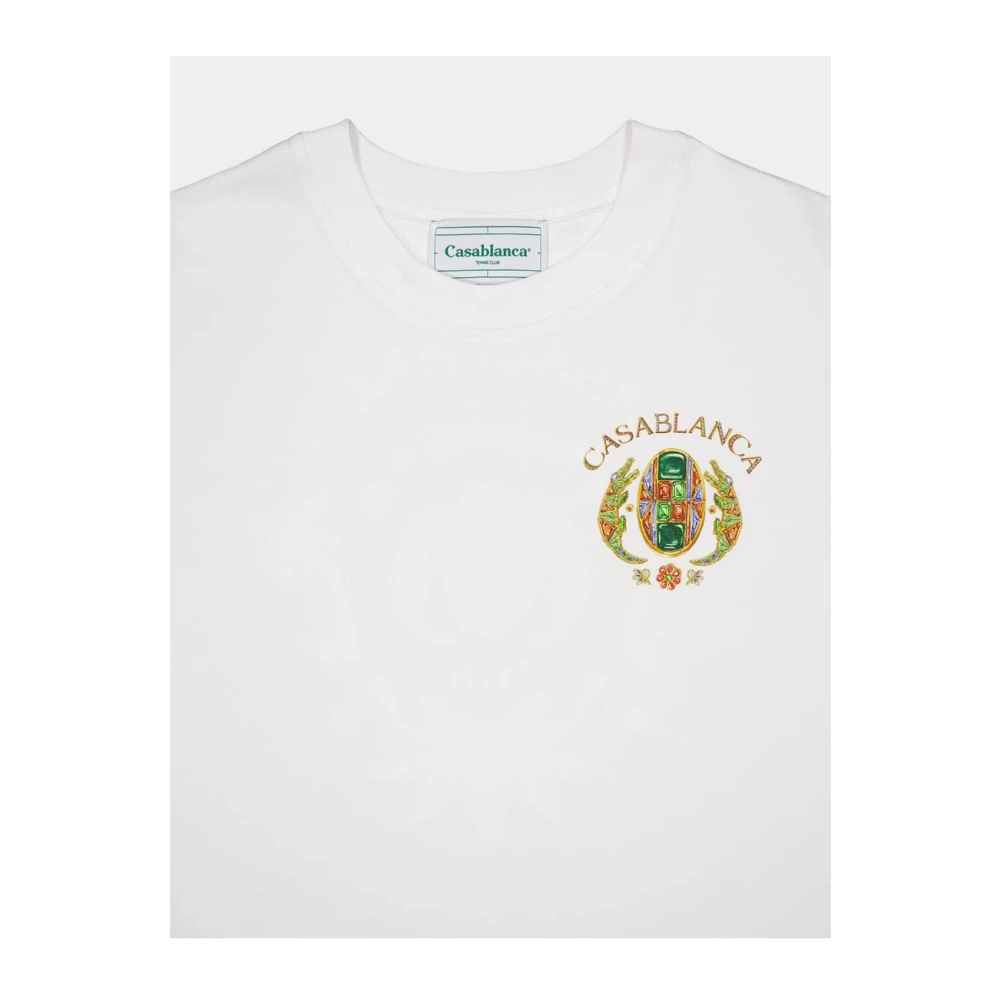 Casablanca Wit T-shirt met rechte pasvorm White Heren