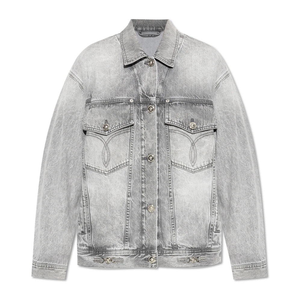 Versace Denim jas Gray Dames