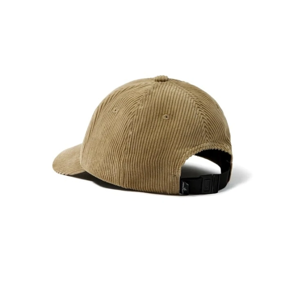 Stone Island Corduroy Logo Cap Verstelbare Band Clip Beige Heren