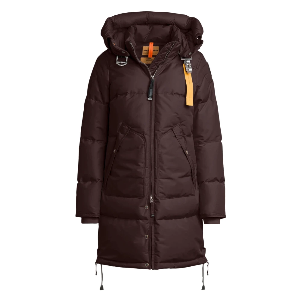 Parajumpers Paarse Gewatteerde Lange Beer Jas Purple Dames