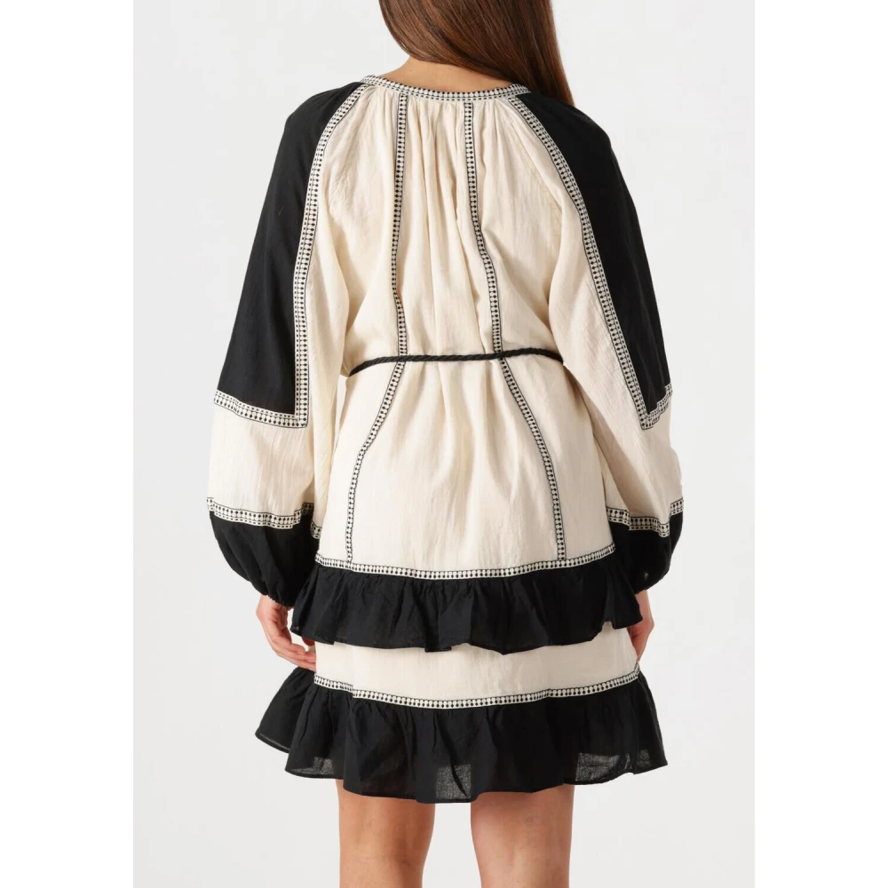 Devotion Elegante Ecru Mini Jurk Emphasis Beige Dames