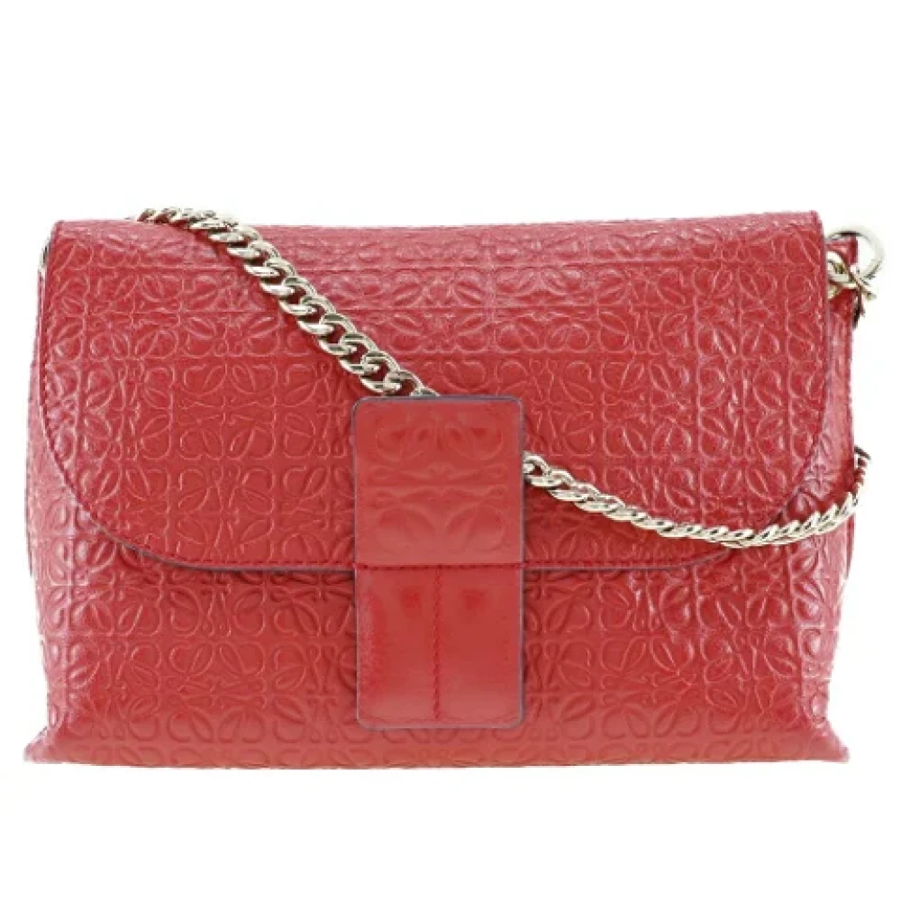 Loewe Pre-owned Fabric shoulder-bags Red Dames