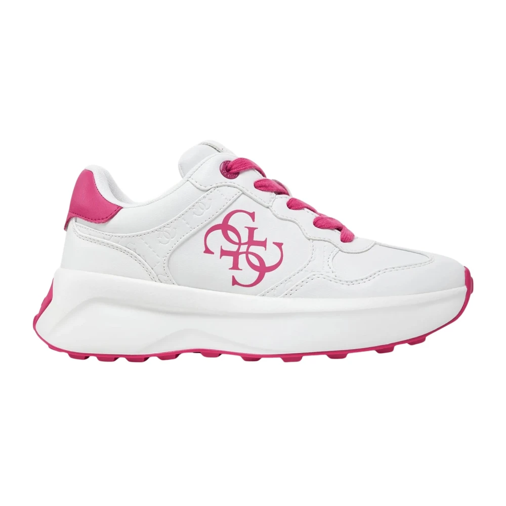 Guess Witte Sneakers met Rubberen Zool Dames Schoenen