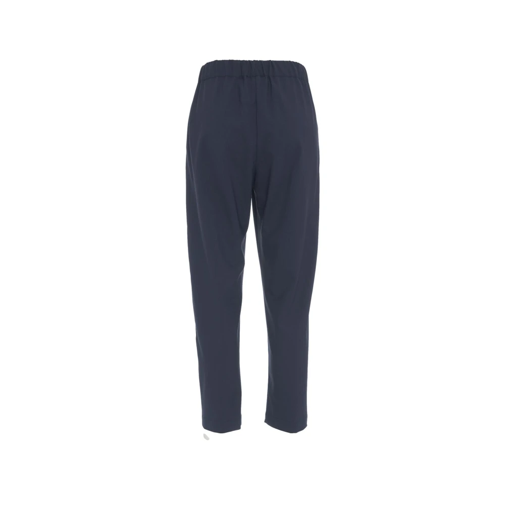 Semicouture Blauwe Tapered Wolmix Casual Broek Blue Dames
