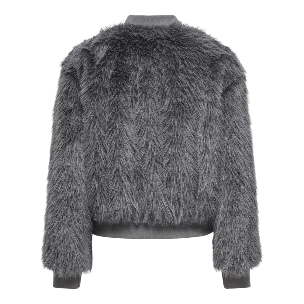 Only Grijze Ritsjas Lange Mouwen Ronde Hals Gray Dames