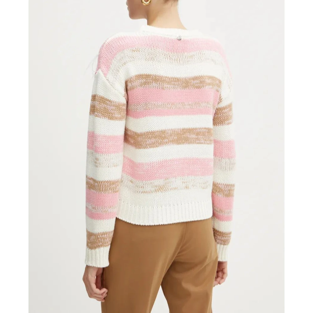 Twinset Gestreepte Veertrui Multicolor Dames