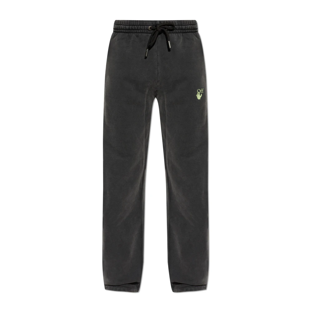 Off White Uomo Grigio Pantaloni, M, New,