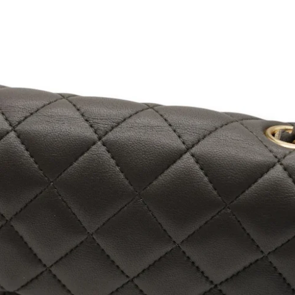 Chanel Vintage Pre-owned Leather chanel-bags Gray Dames