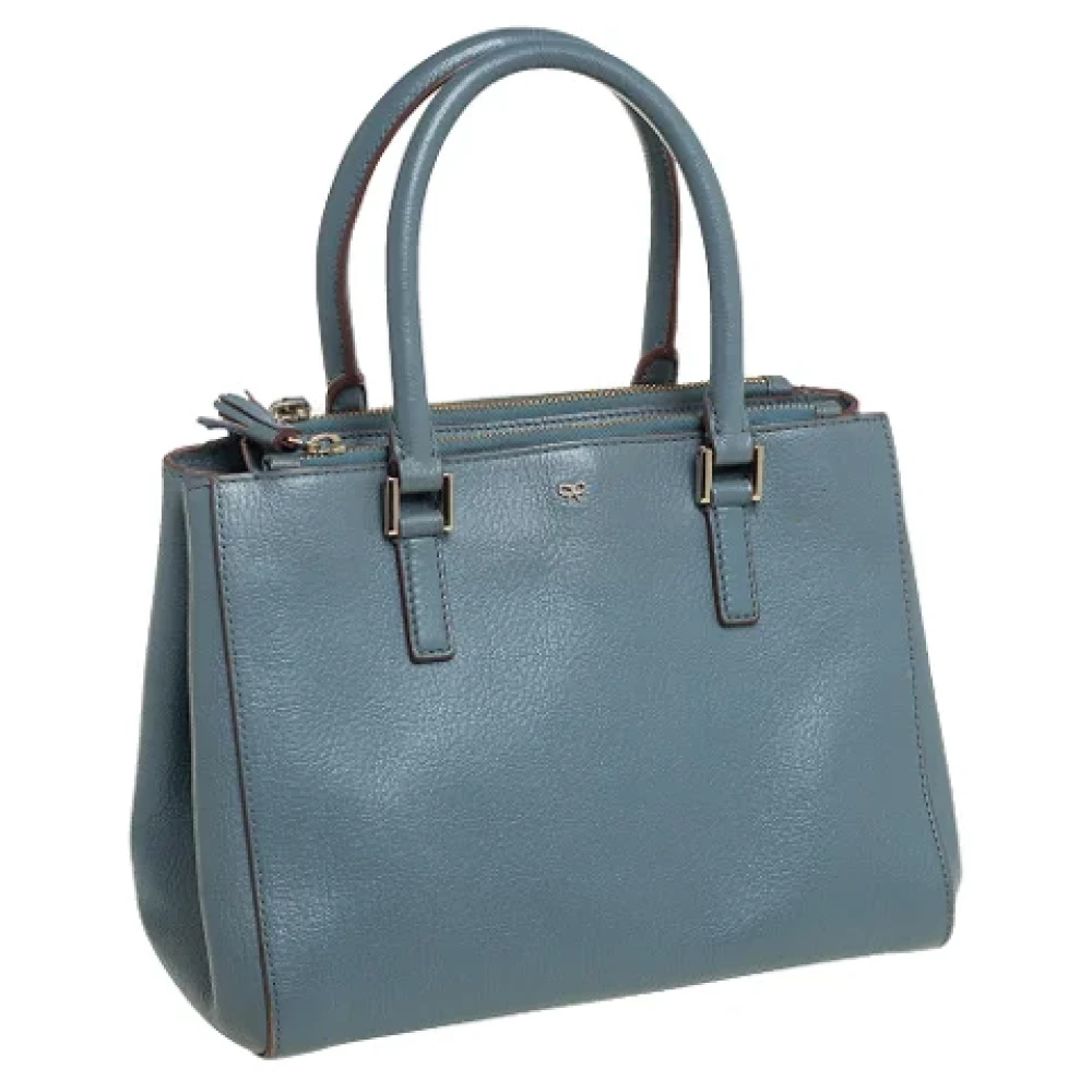 Anya Hindmarch Pre-owned Leather totes Blue Dames