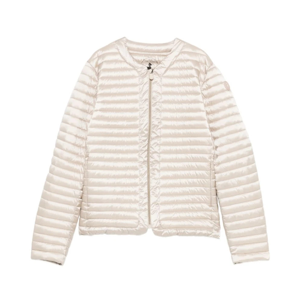 Save The Duck Women's Beige Winter Jackets, Xl, Carina Quilted Puffer Jacket