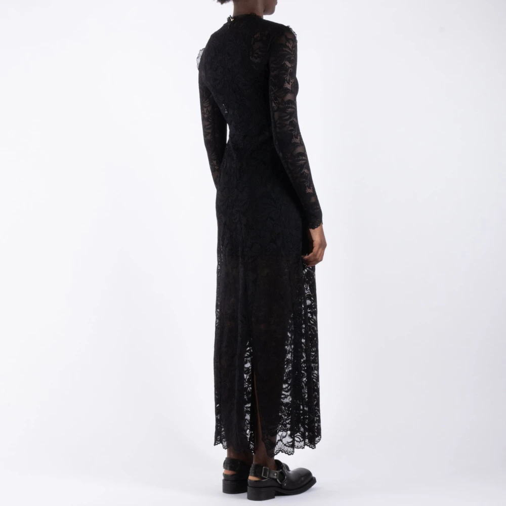 Paco Rabanne Zwarte Maxi Jurk Black Dames