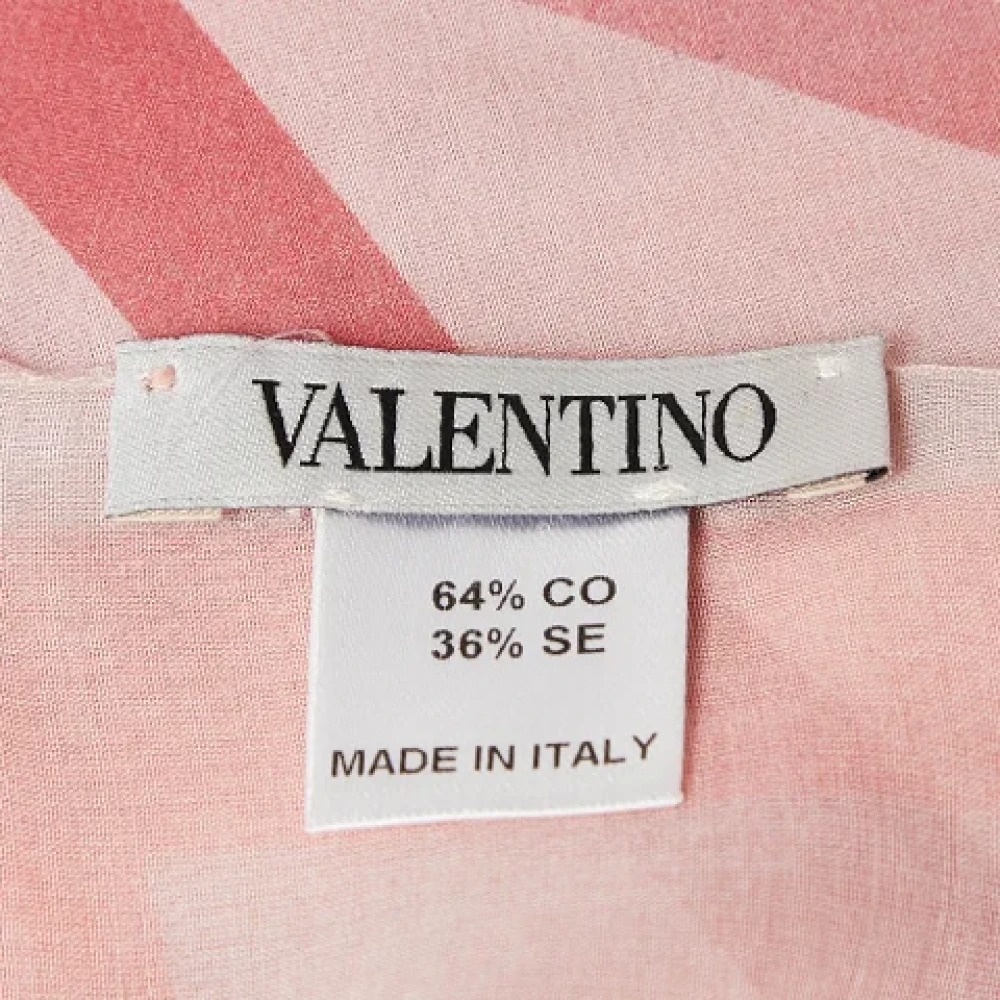 Valentino Vintage Pre-owned Silk scarves Pink Dames