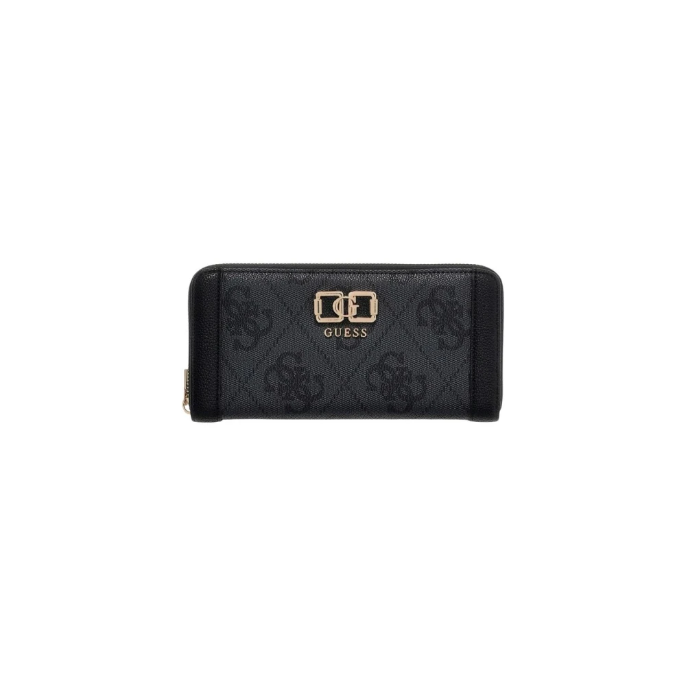 Guess Women's Black Wallets & Cardholders, One Size, Zip Fastening Wallet With Inside Compartments