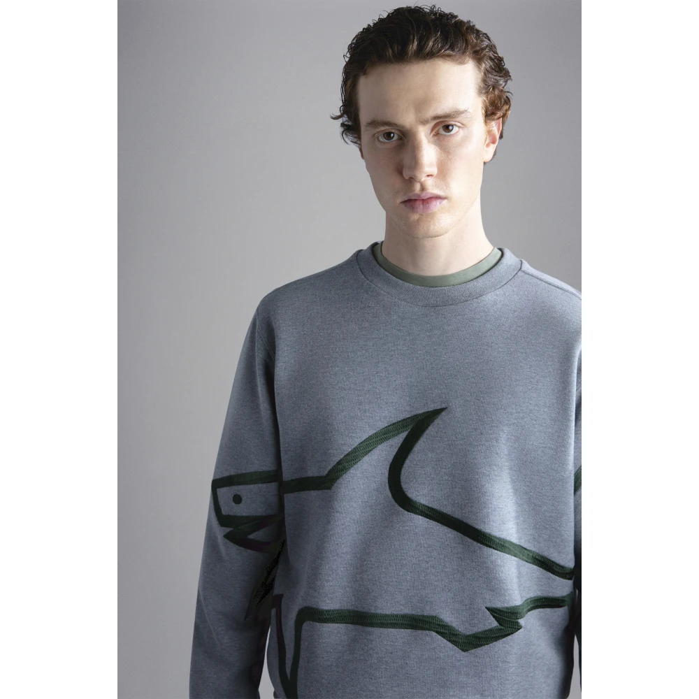 PAUL & SHARK Grijze Regular Fit Katoenen Sweatshirt Gray Heren
