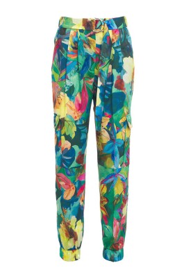 floral-print-cargo-pants