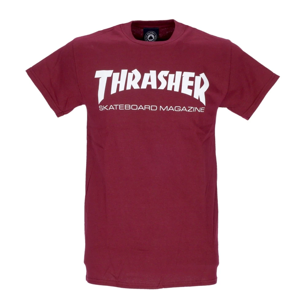 Thrasher Men's White Skatemag Tee T-Shirt Maroon
