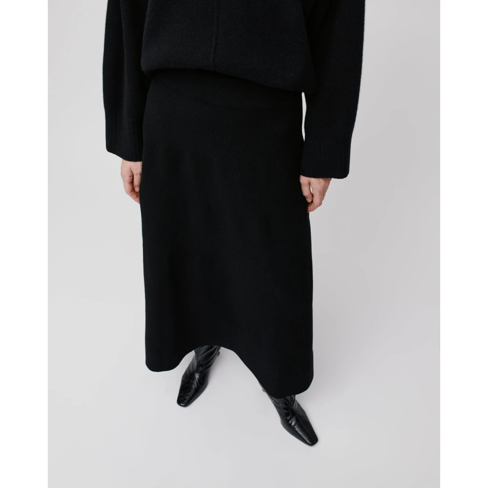 IVY OAK A-lijn Merino Wol Rok Black Dames