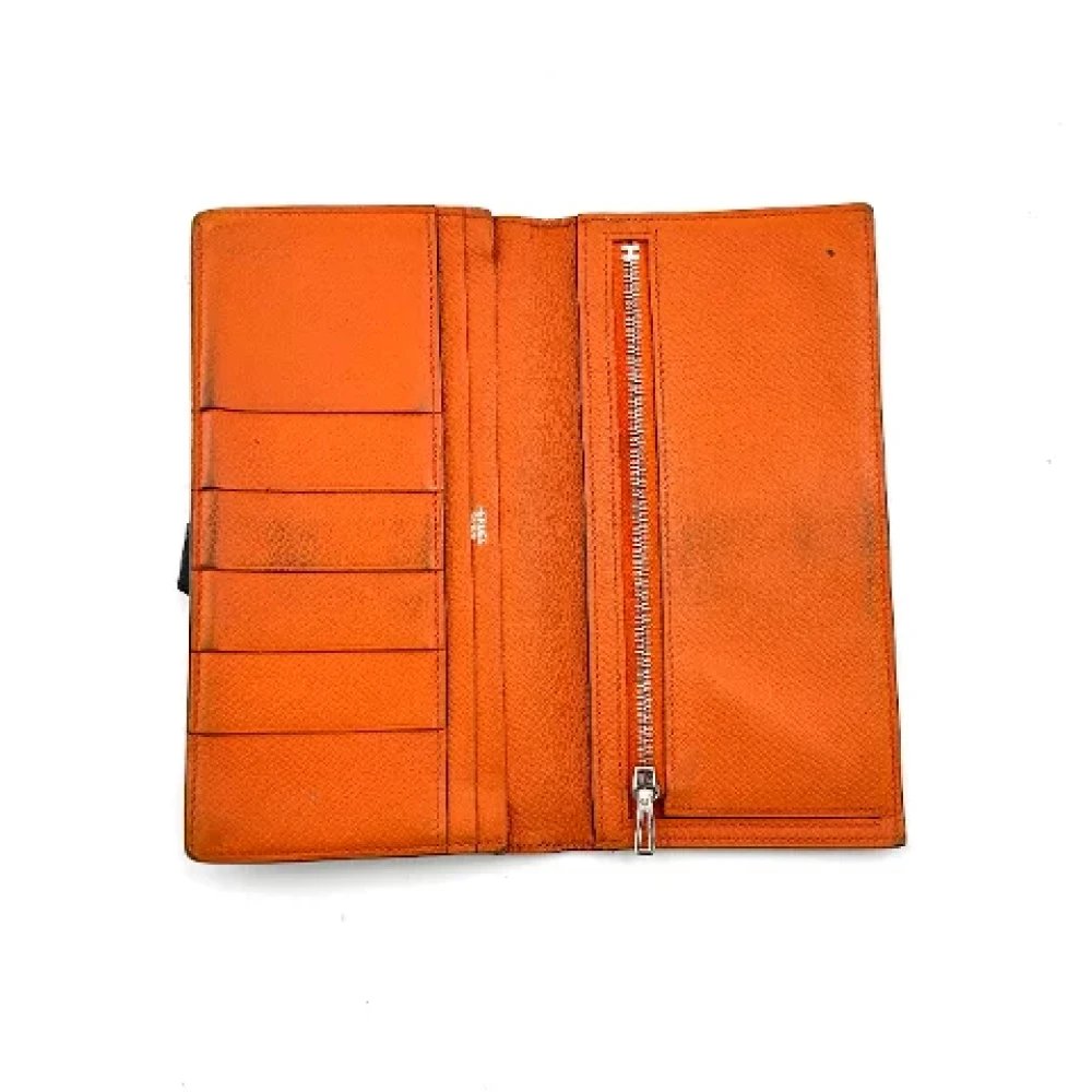 Hermès Vintage Pre-owned Leather wallets Black Dames