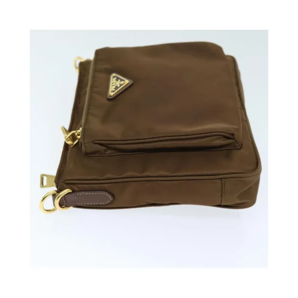 Prada Vintage Pre-owned Nylon prada-bags Brown Dames