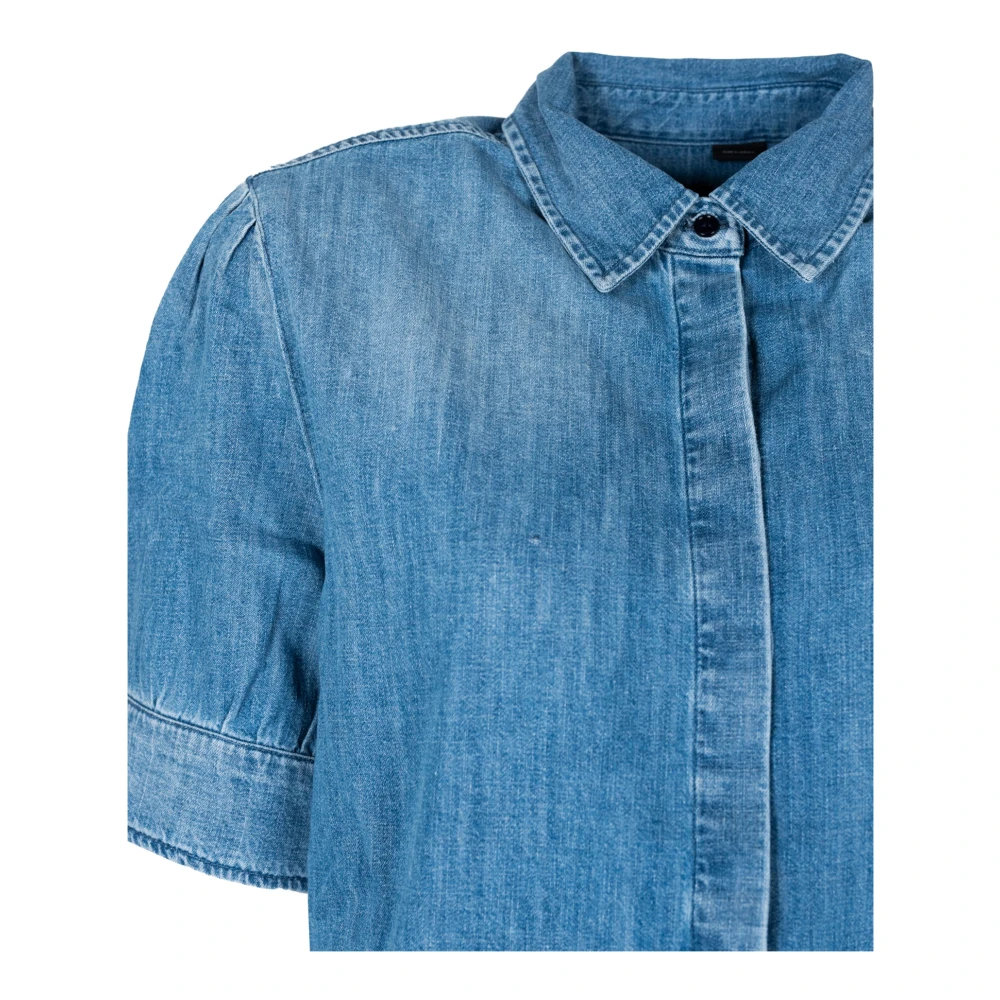 pinko Denim Overhemd Klassieke Stijl Vintage Blue Dames