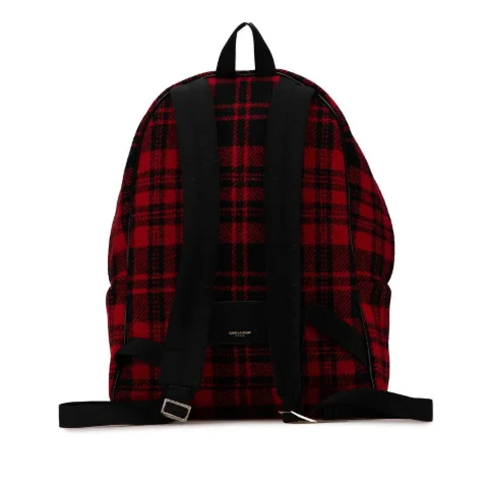 Yves Saint Laurent Vintage Pre-owned Canvas backpacks Red Dames
