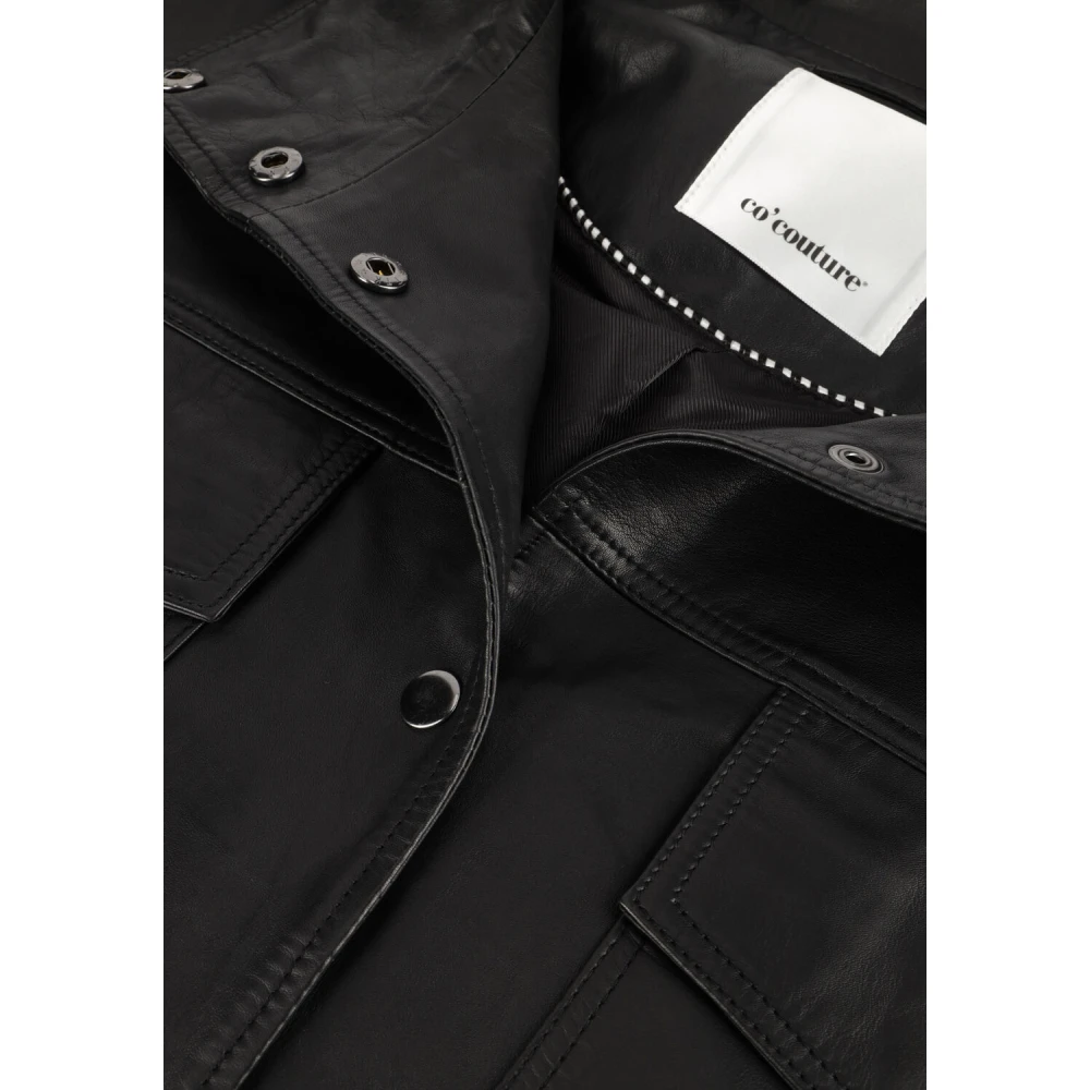 Co'Couture Phoebecc Leather Box Jacket Black Dames