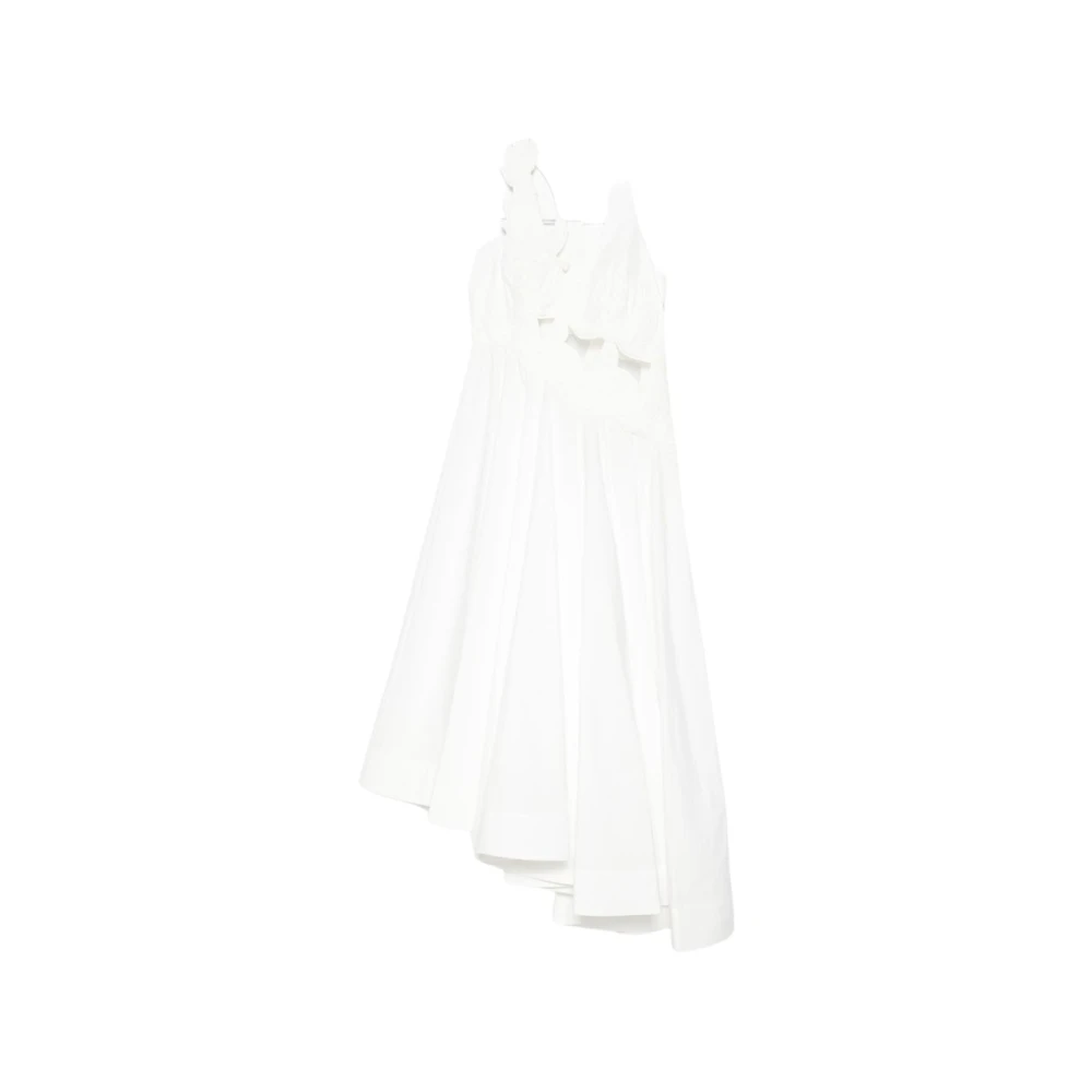 Zimmermann Women's White Party Dresses, S, Luna Applique Midi Dress