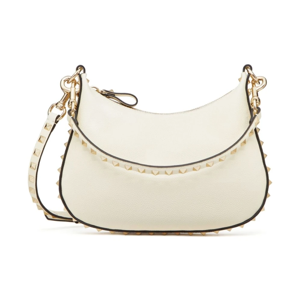 Valentino Garavani Witte leren tas met Rockstud-details White Dames