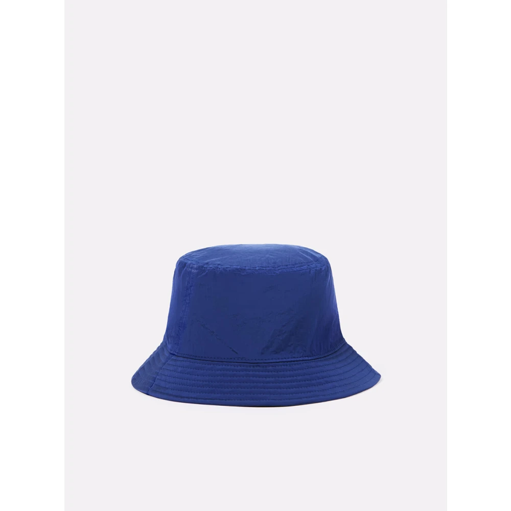 Stone Island Blauwe Nylon Metalen Bucket Hoed Blue Heren