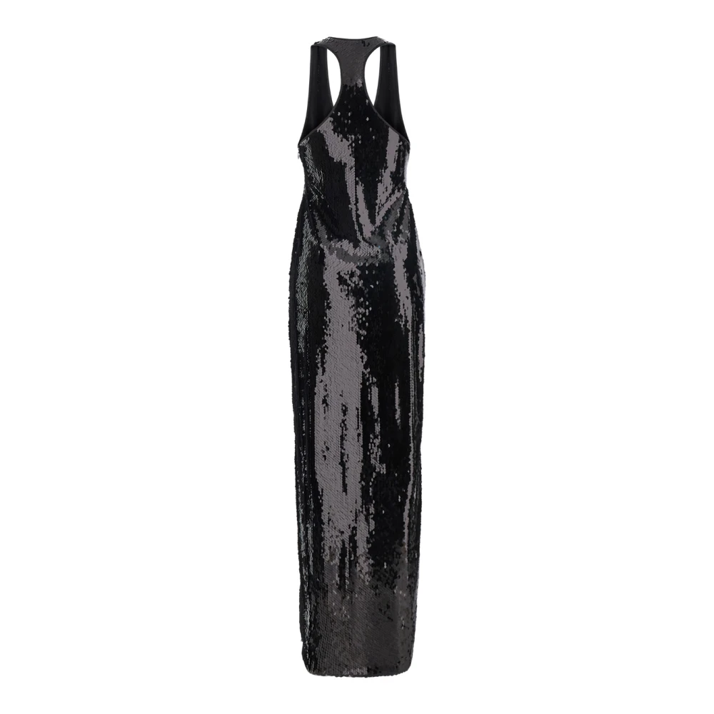 Retrofête Zwarte Paillet Feestjurk Black Dames