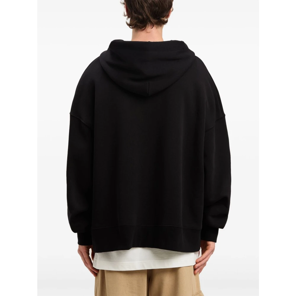 Palm Angels Zwarte Logo Print Hoodie Black Heren