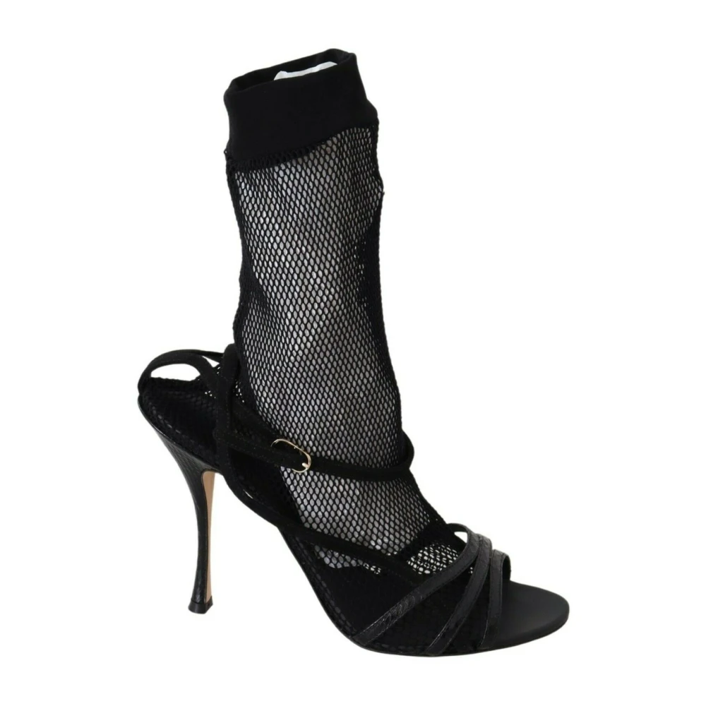 Dolce & Gabbana Black Suede Short Boots Sandals Shoes - EU39.5/US9 - Image 2