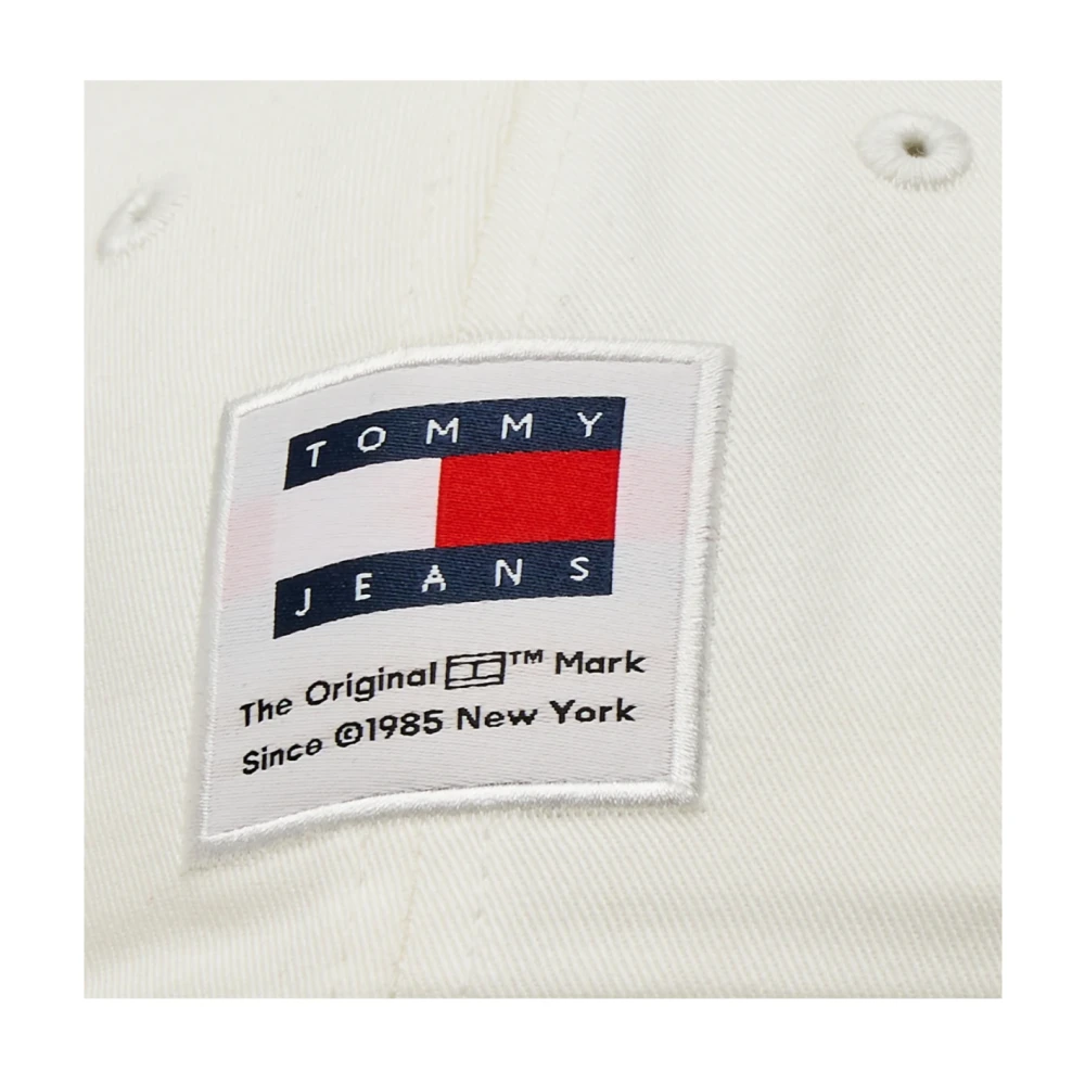 Tommy Jeans Witte Katoenen Logo Patch Pet White Dames