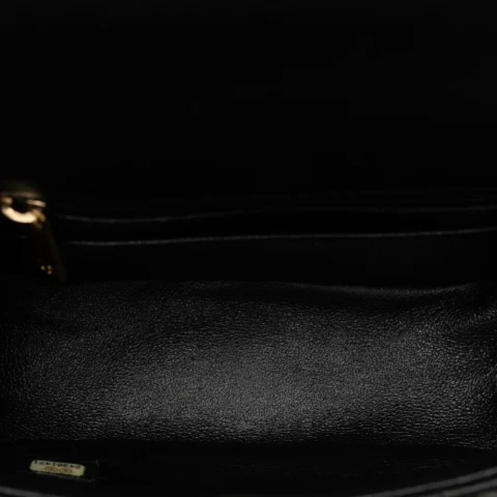 Chanel Vintage Pre-owned Leather crossbody-bags Black Dames