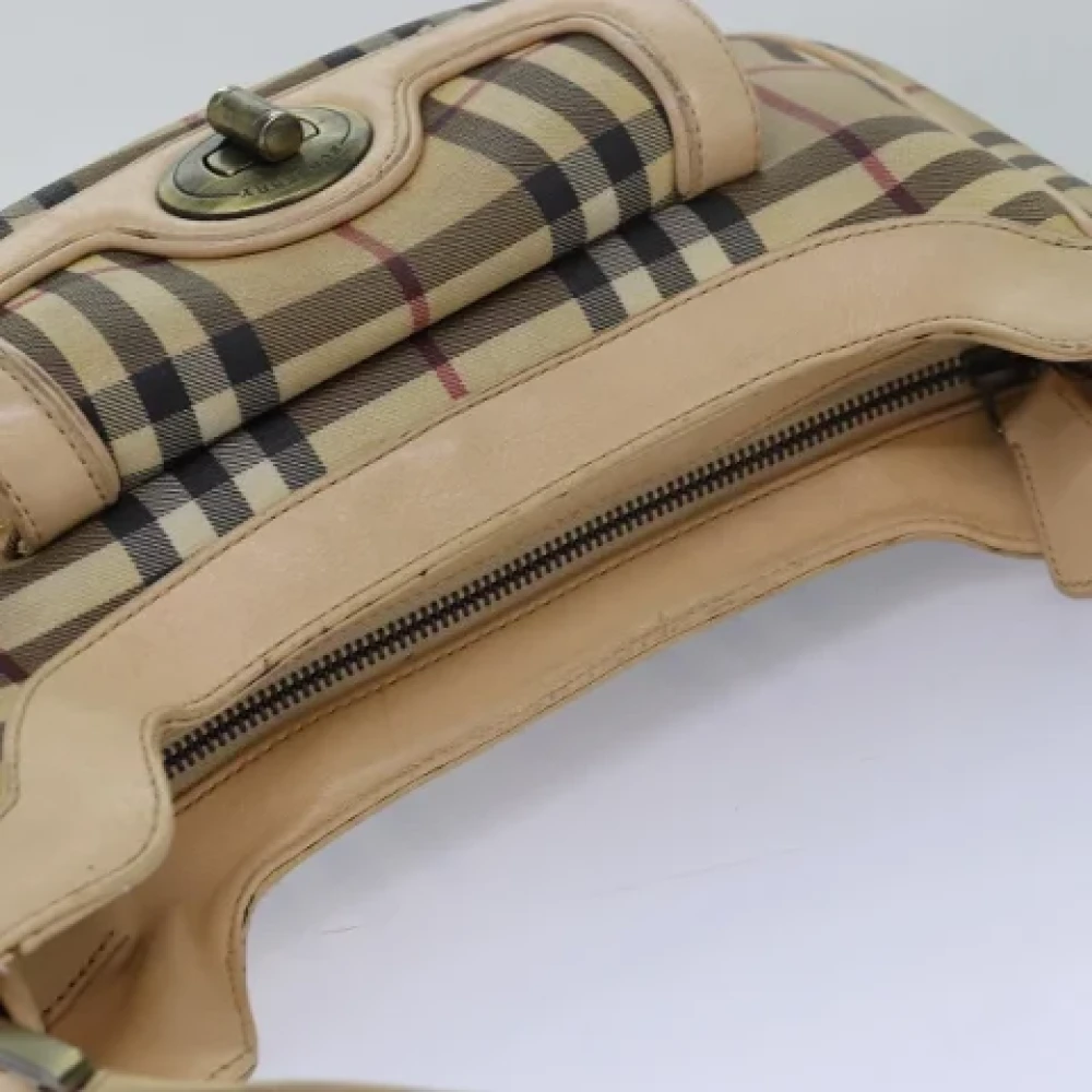 Burberry Vintage Pre-owned Leather shoulder-bags Beige Dames