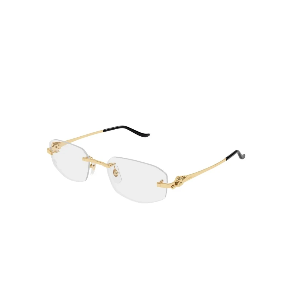 Cartier Yellow Glasses, Female, 55 Mm, Panthère Eyeglasses