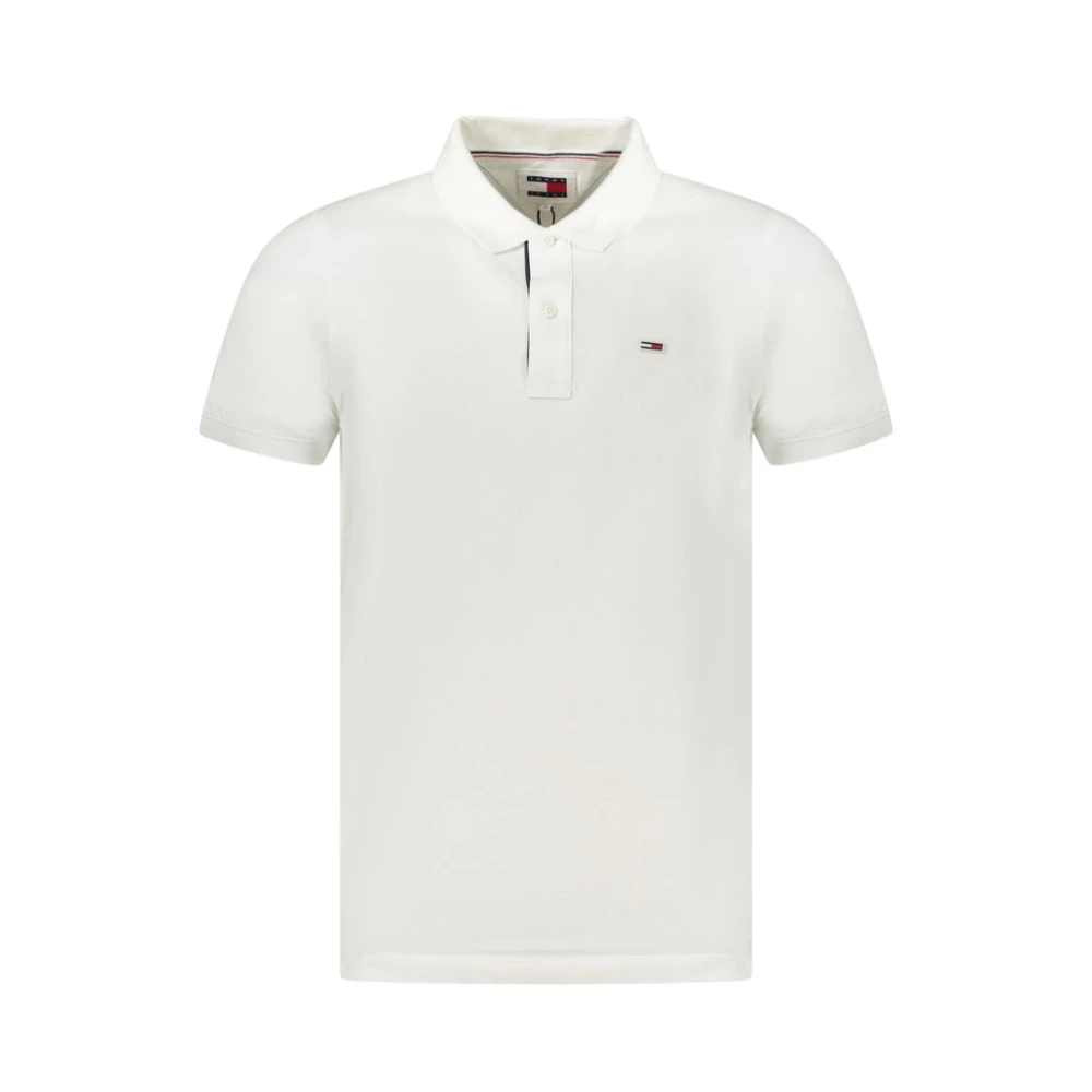 Tommy Jeans Cotton Slim Fit Polo T-Shirt, White, Size 2Xl, Men - Image 5