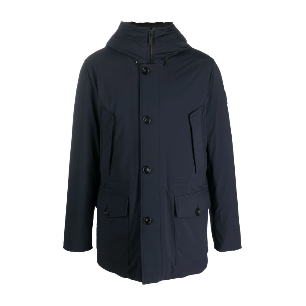 Woolrich Blauwe Arctic Melton Jas Blue Heren