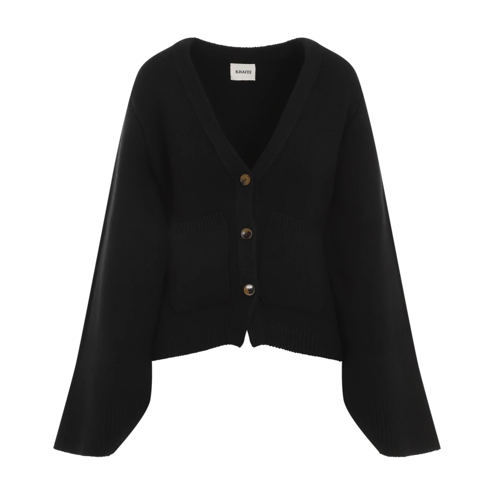 Khaite Zwarte Cashmere Cardigan Sweater Black Dames