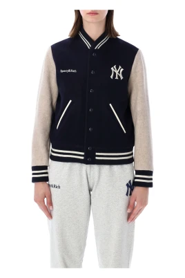 Yankees Curve Wool Varsity Jacket