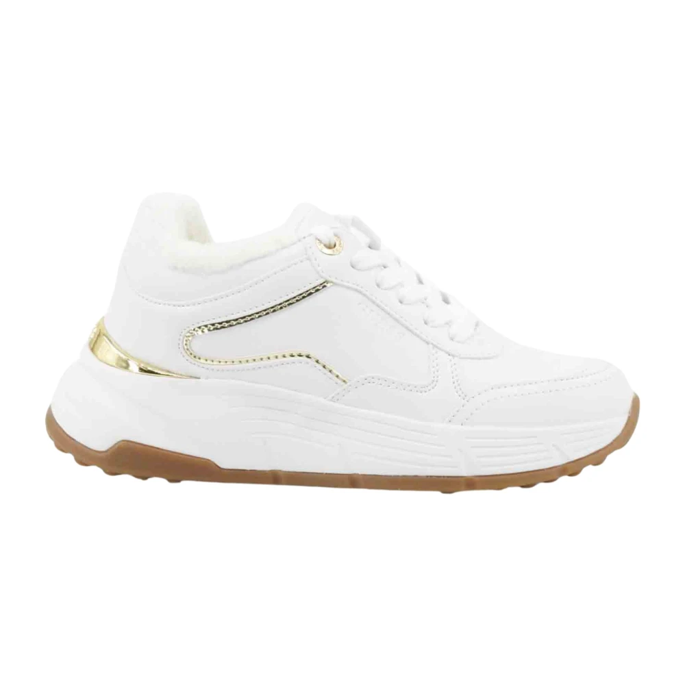 Guess Farrea Faux Fur Sneaker Dames Schoenen Wit