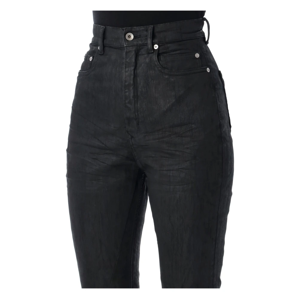 Rick Owens Zwarte Bootcut Jeans Aw25