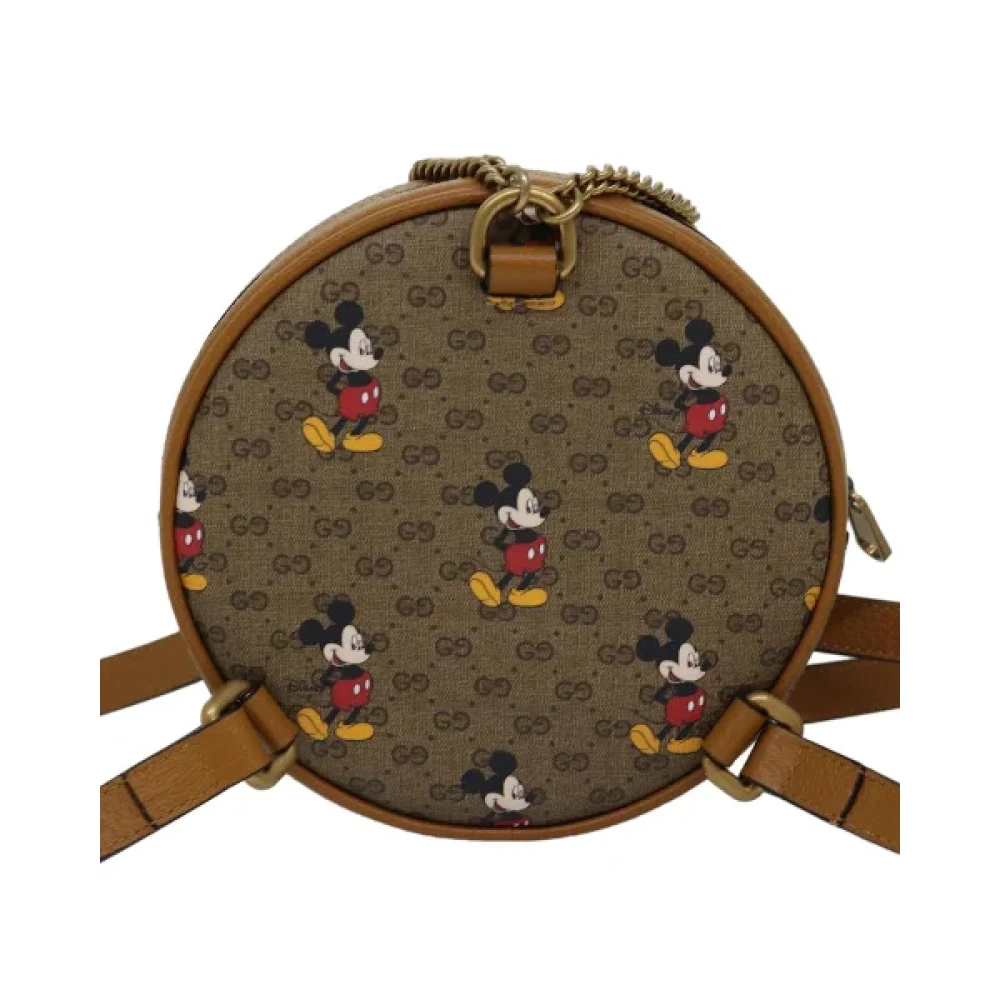 Gucci Vintage Pre-owned Canvas backpacks Brown Dames