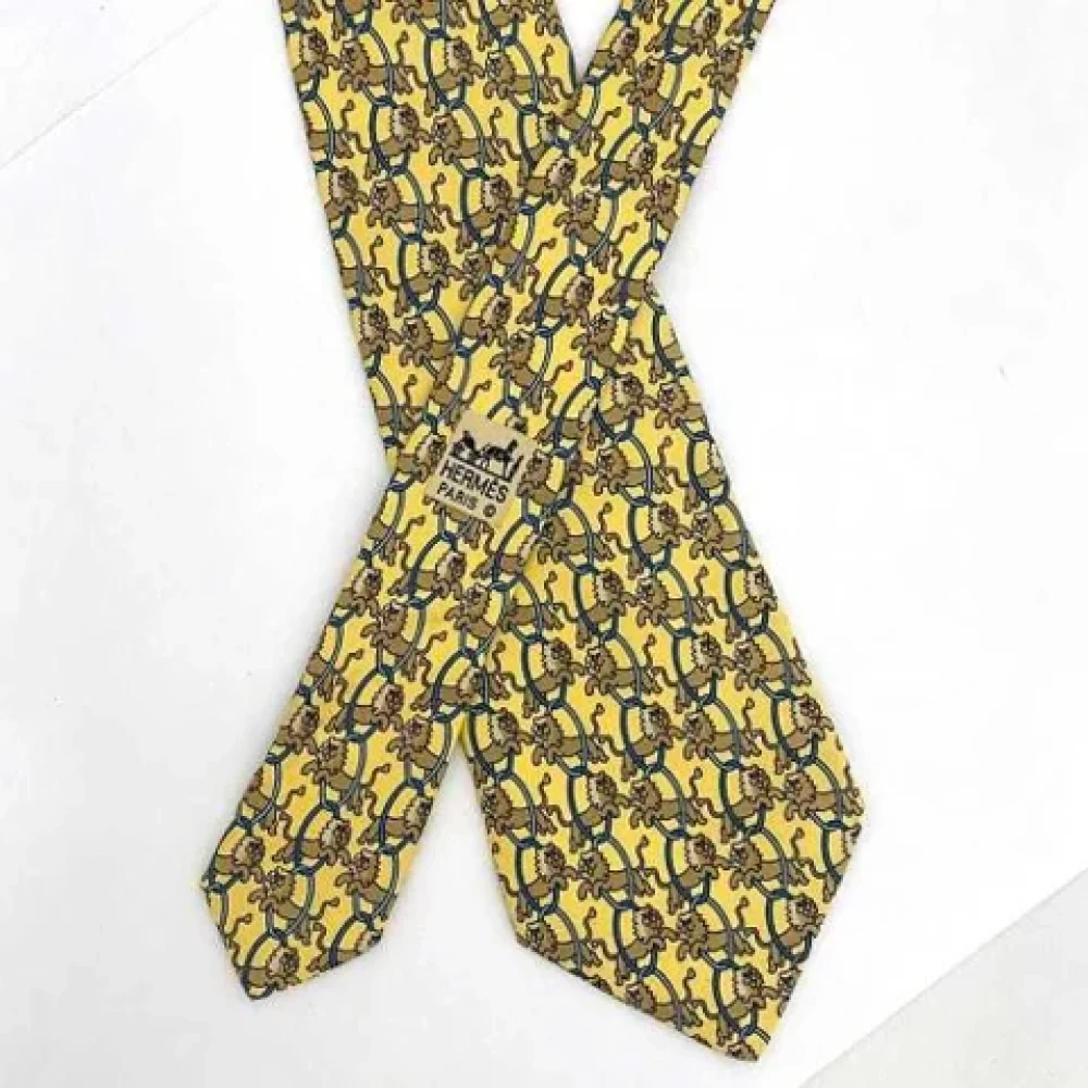 Hermès Vintage Pre-owned Silk home-office Yellow Heren