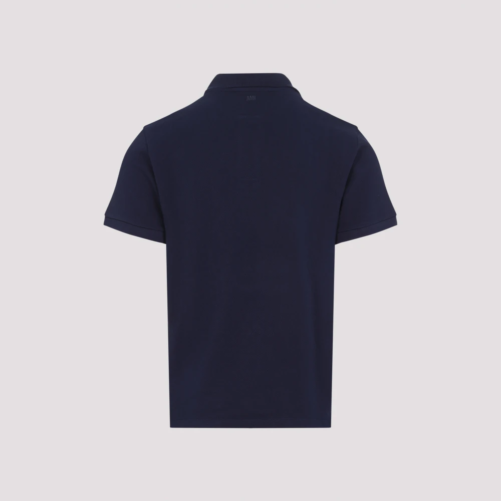 Ami Paris Blauw Polo Shirt Stijlvolle Casual Kleding Blue Heren