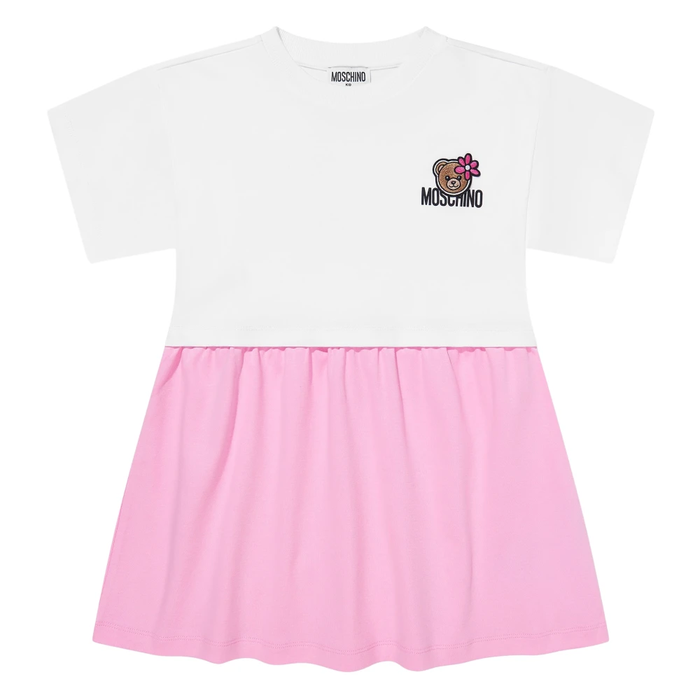 Moschino Women's Pink Teddy Bear Logo Dress