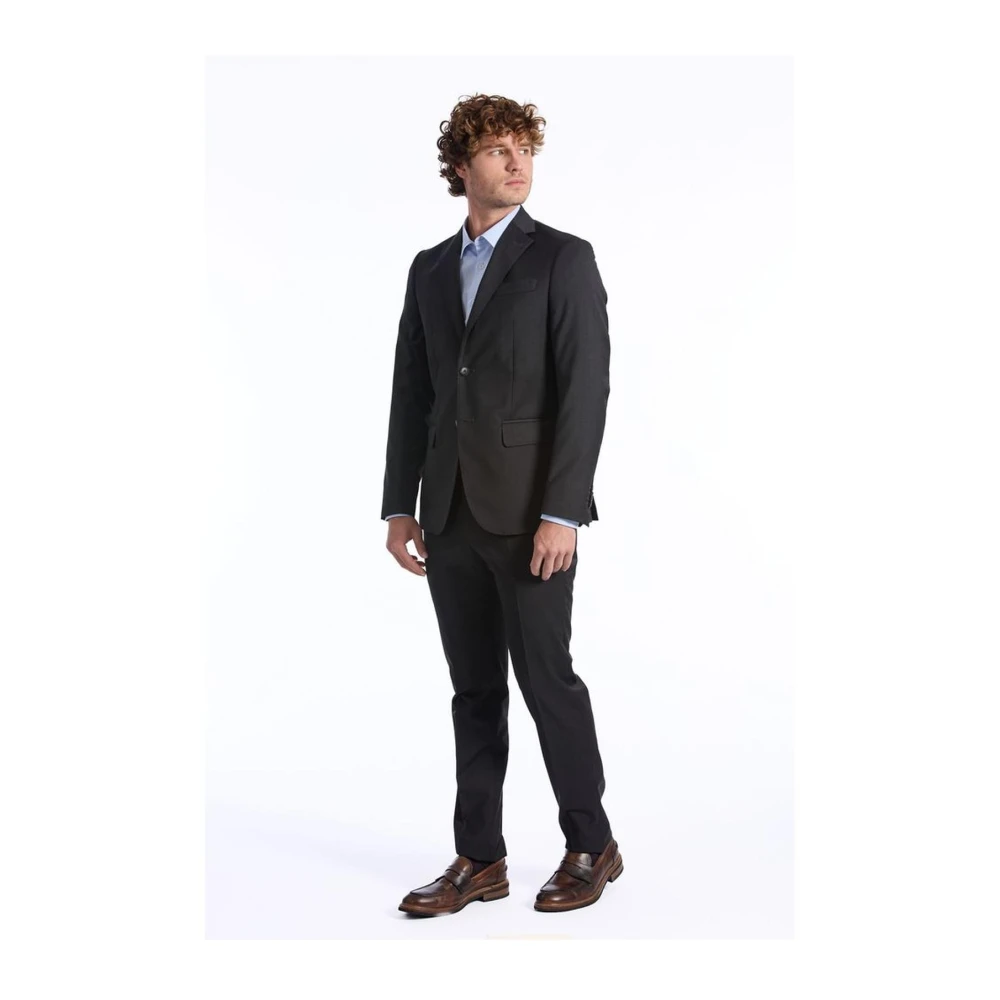 Baldinini Wollen Slim Fit Pak Gray Heren